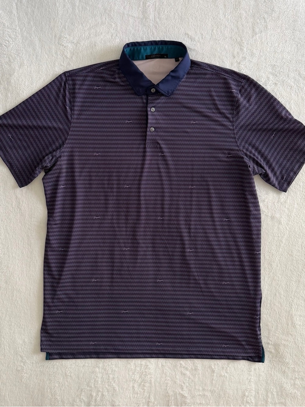 Greyson Polo Shirt Mens XL Blue Wave Stripe
Wolf Golf Performance Stretch Peru